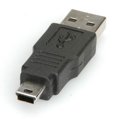 Adaptateur USB 2.0, A mâle / Mini USB 5 broches mâle, Roline
