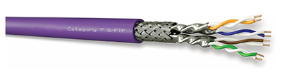 Câble Cat7, monobrin, SFTP, sans halogène, EC600, HSD